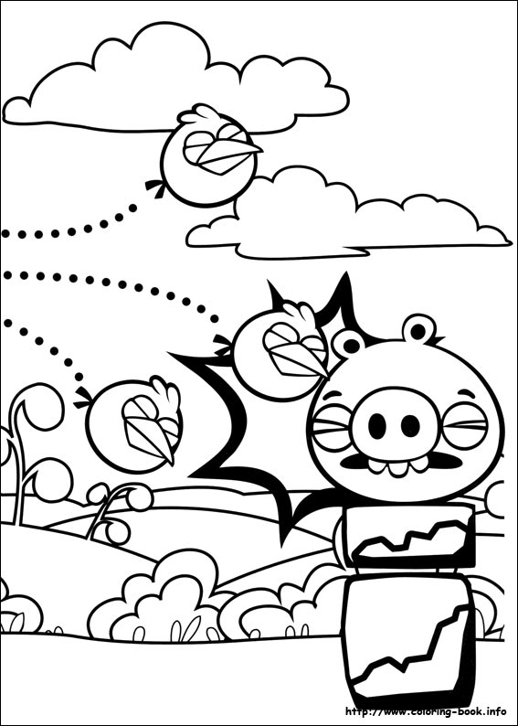 Plansa de colorat cu Angry Birds 40 92